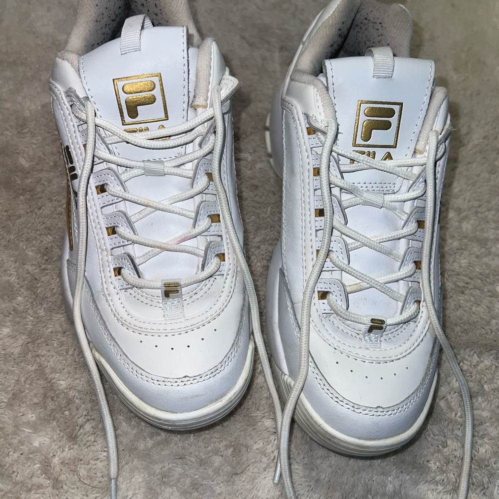 Fila Classic White and Gold High-Tops